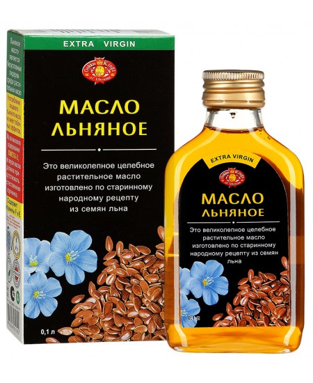 Льняное Масло Golden Kings нерафинированное 100мл в стекле